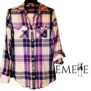 FULL TILT Plaid Button Down Shirt Flannel